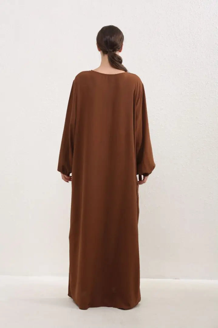 Women Classic Long Sleeve Abaya Dress