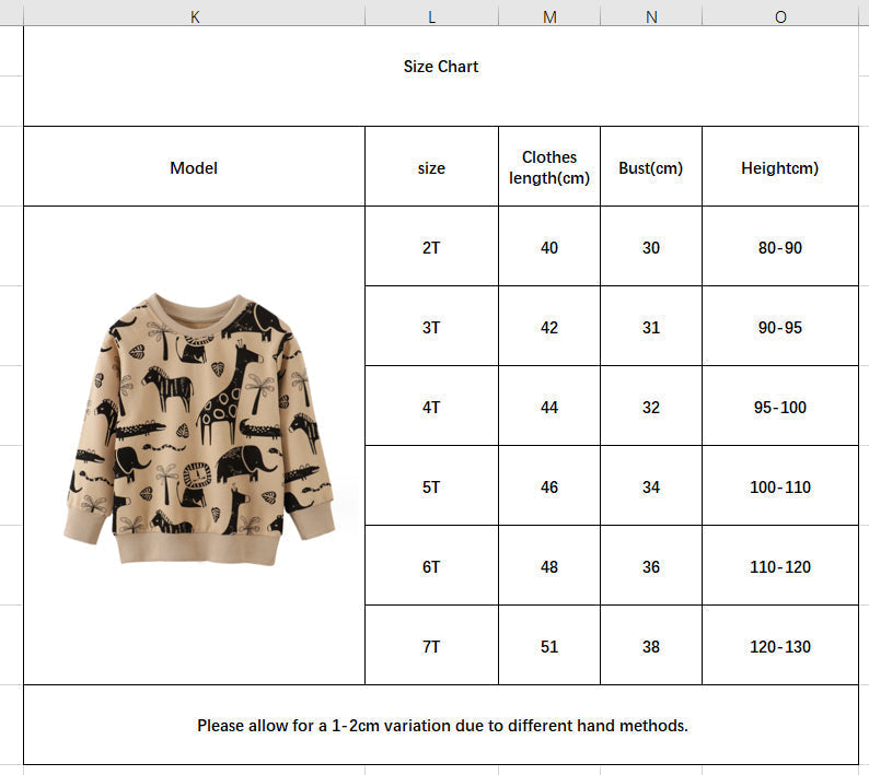 Kids Boys Cotton Long Sleeve Printed Sweatshirt