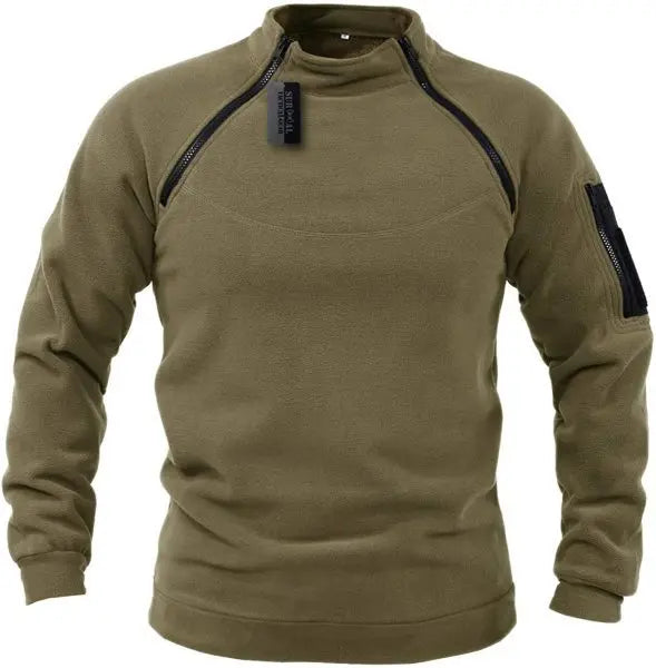 Mens Activewear Zipper Sweatshirt Fleece Pullover