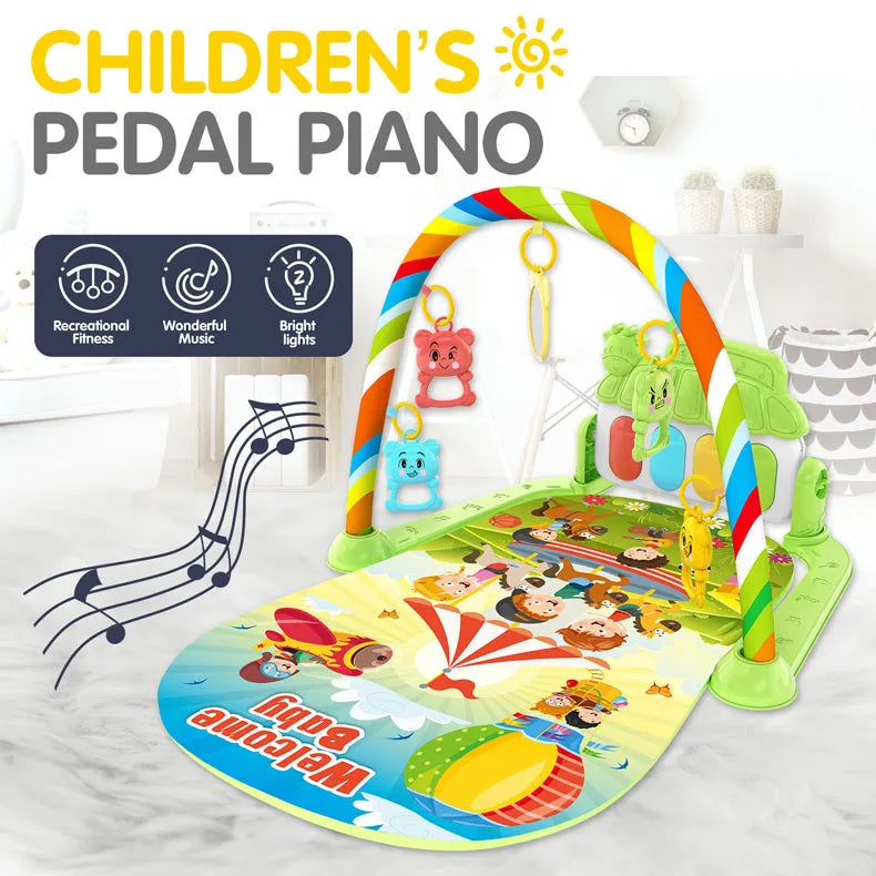 Baby Newborn Toddler Pedal Piano Musical Fitness Gym Play Mat