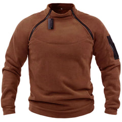 Mens Activewear Zipper Sweatshirt Fleece Pullover