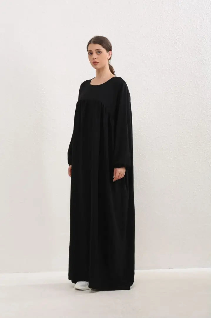 Women Classic Long Sleeve Abaya Dress