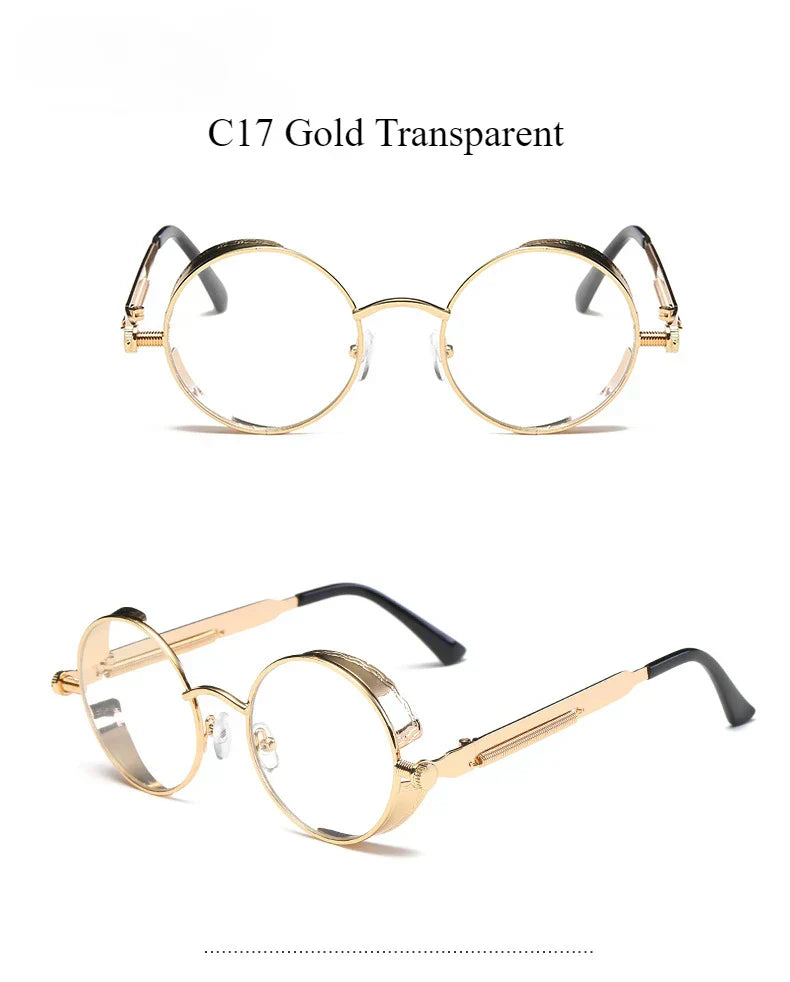 Women Vintage Round Metal Frame Sunglass UV400