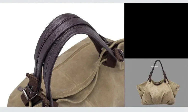 Accessories Women Canvas Large Capacity Shoulder Handbag
