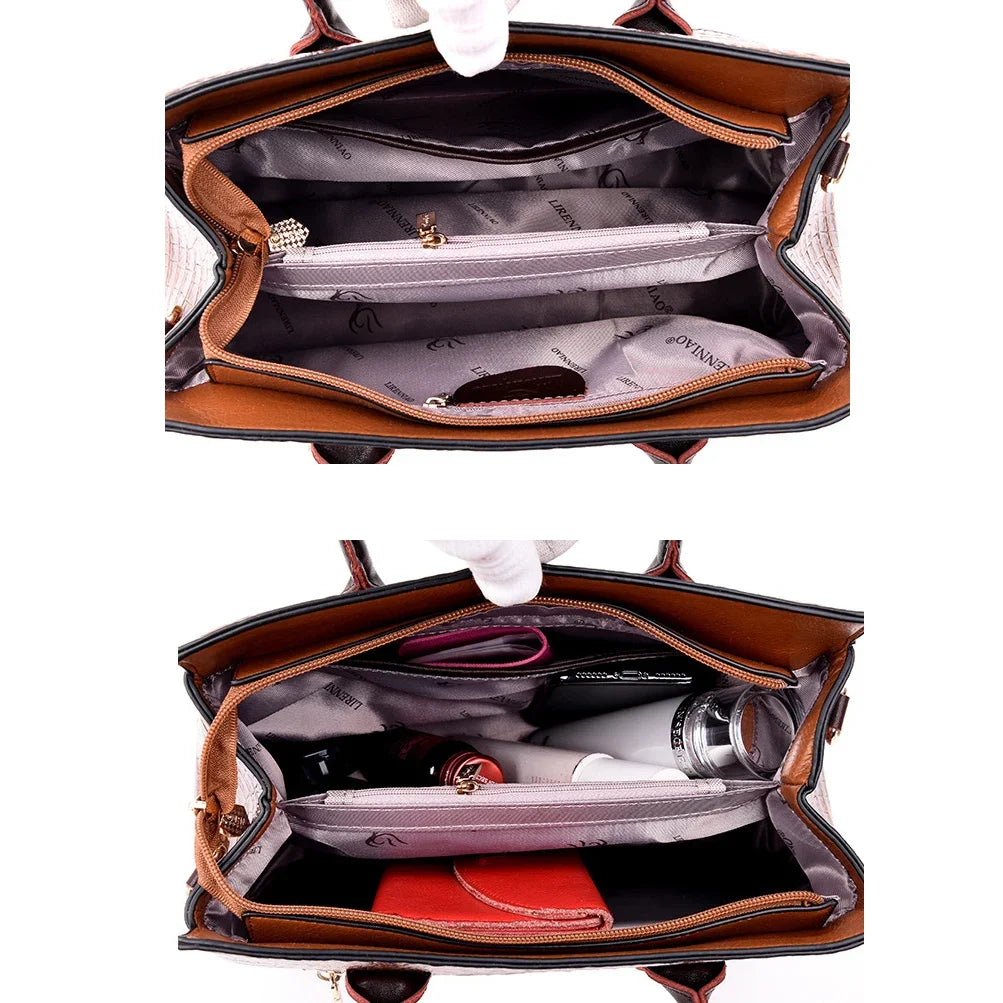 Womens Genuine Crocodile Leather HandBag