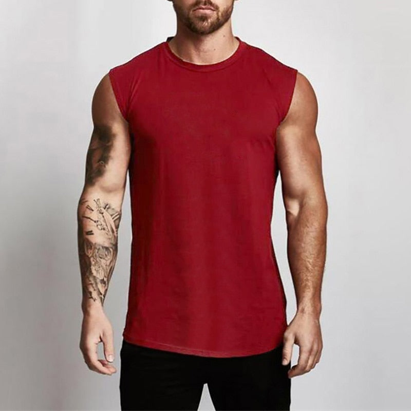Mens Activewear Cotton Sleeveless Tank Tops