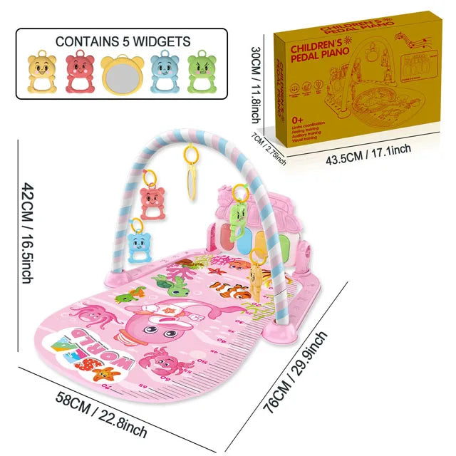 Baby Newborn Toddler Pedal Piano Musical Fitness Gym Play Mat