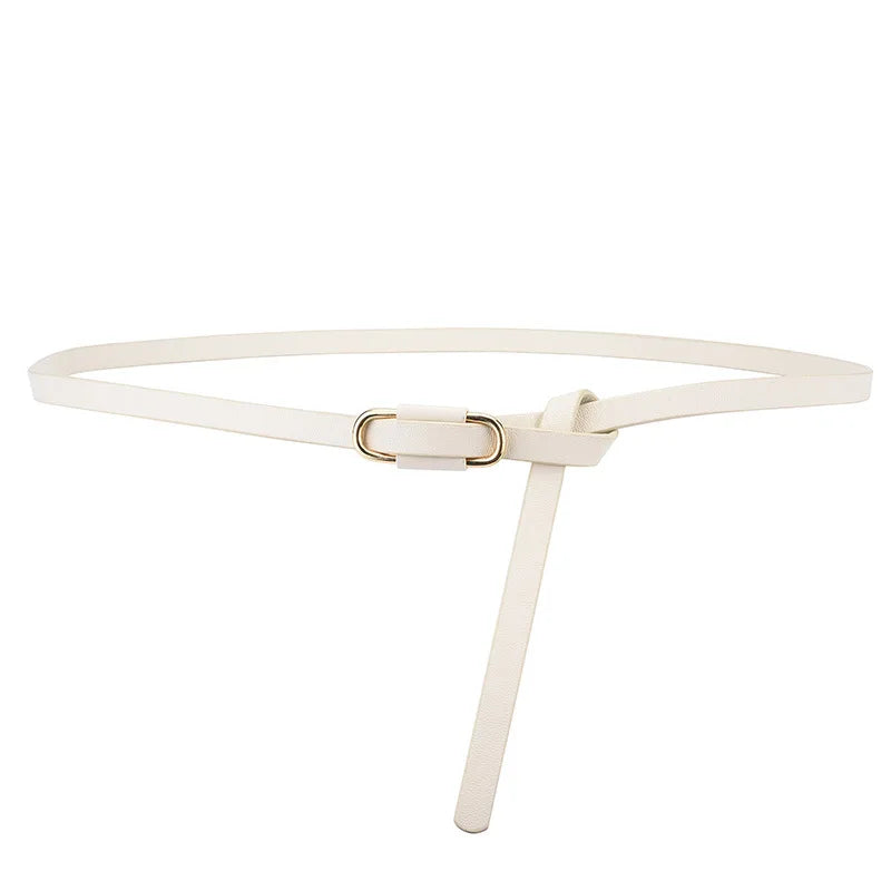 Accessories Women Versatile Knotted Dress Shirt Thin Belts