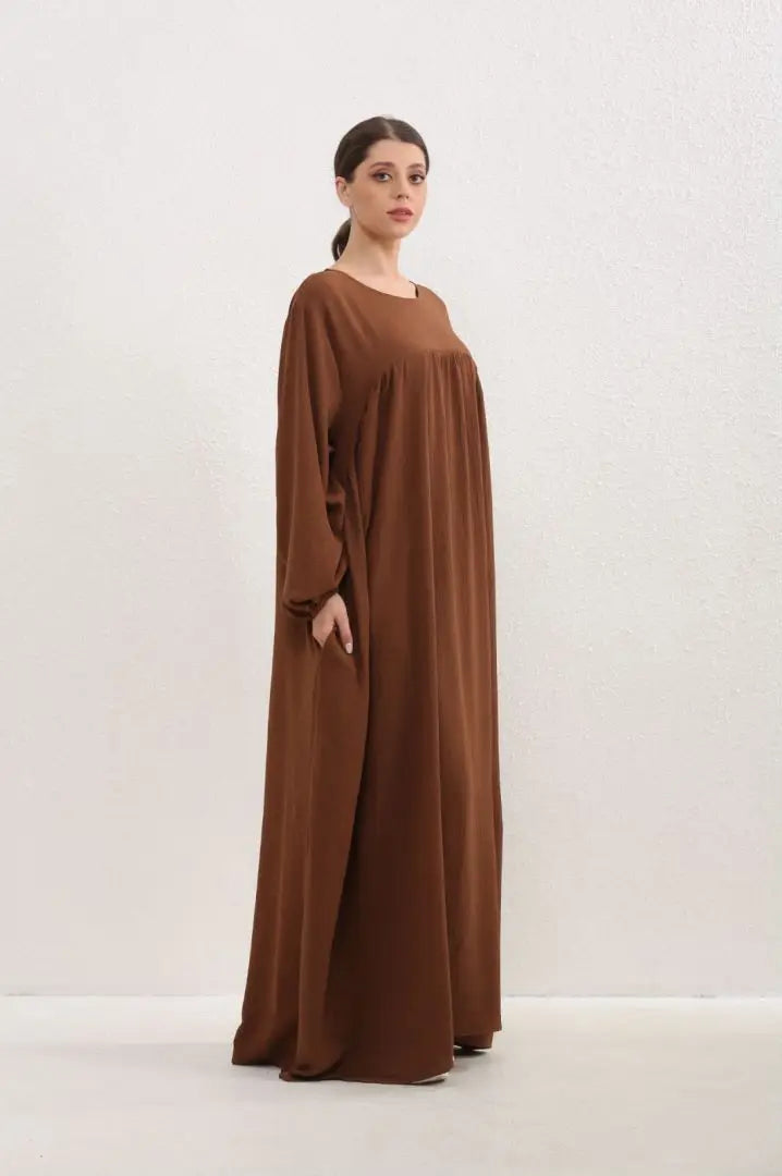 Women Classic Long Sleeve Abaya Dress
