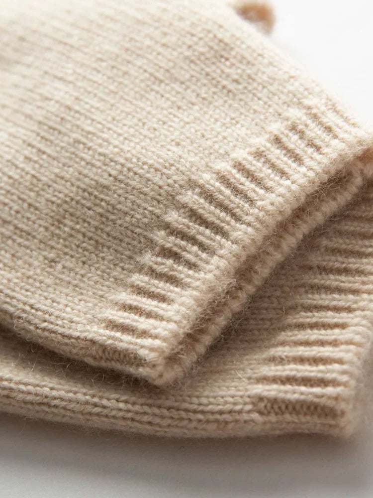 Women 100% Cashmere Knitted Fingerless Thermal Gloves