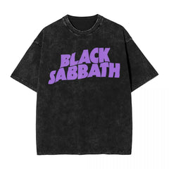 Unisex Cotton Washed  Black Sabbath T-Shirt