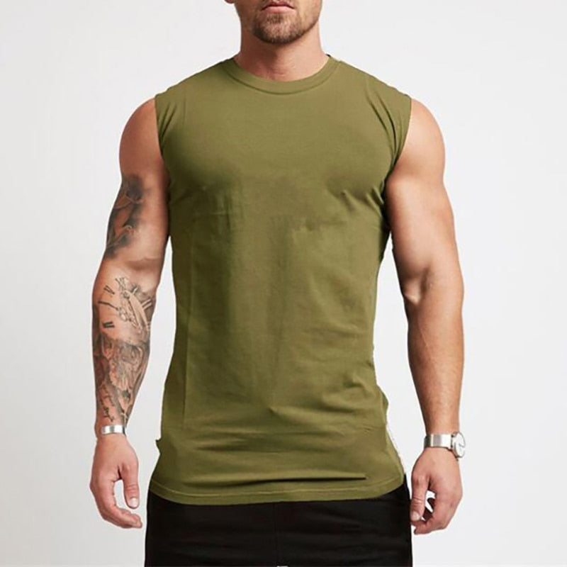 Mens Activewear Cotton Sleeveless Tank Tops
