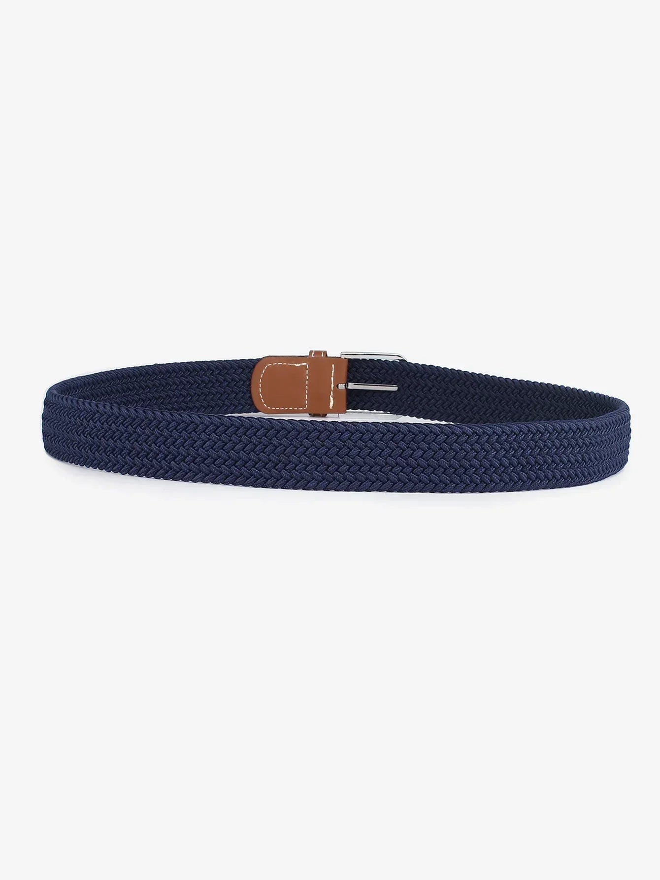 Women Canvas Elastic Fabric Woven Stretch Multicolored Braided Belts