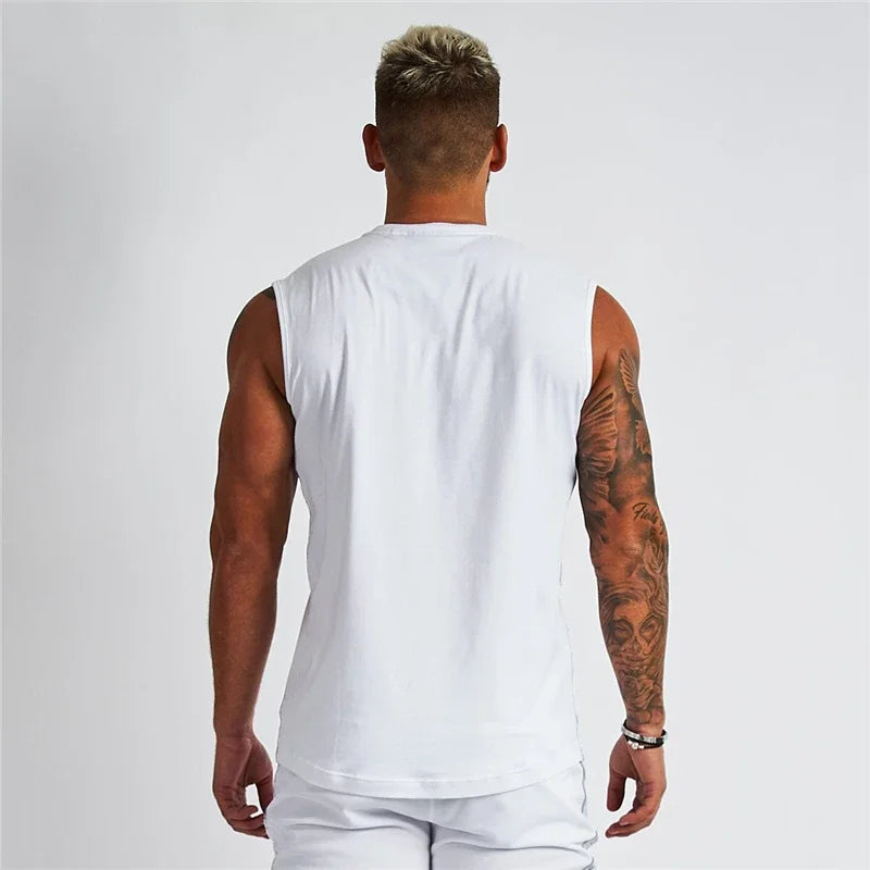 Mens Active Cotton Sleeveless Tank Top