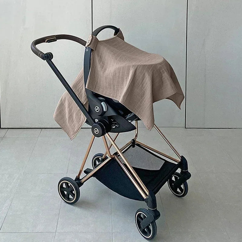 Baby Safety Seat Organic Cotton Sun Shade Windproof Cover