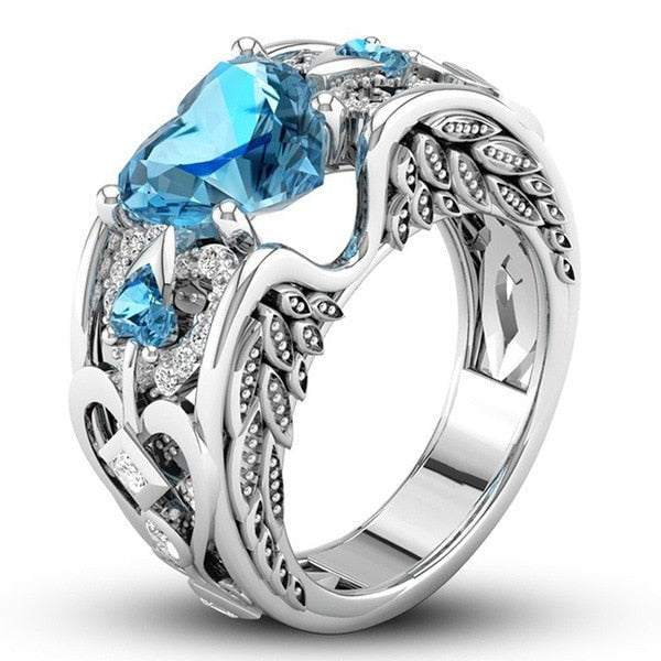 Women Multicolor Heart shape Zircon Ring