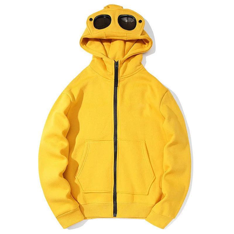 Men Long Sleeve Hooded Sunglasses Sweatshirt