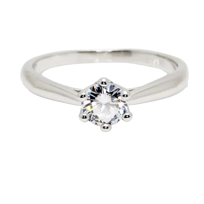 Woman Accessories Classic 0.5ct Round Zirconia Rings