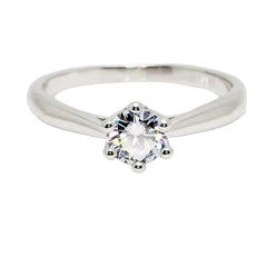 Woman Accessories Classic 0.5ct Round Zirconia Rings