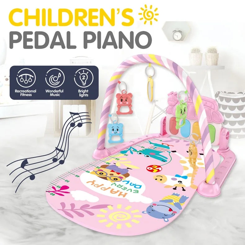 Baby Newborn Toddler Pedal Piano Musical Fitness Gym Play Mat