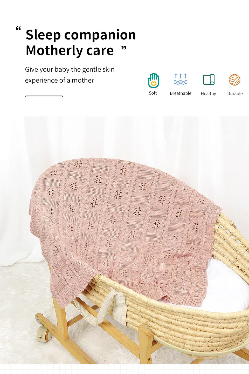 Baby Newborn Swaddle Wrap Knit Blankets
