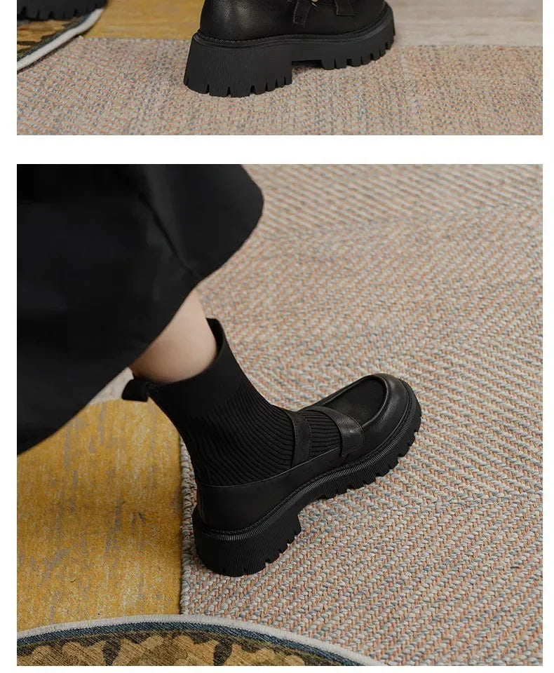 Women Platform Heeled Mary Jane Dress Shoes