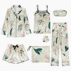 Women Silk Long Sleeve + Pants Loungewear Sets