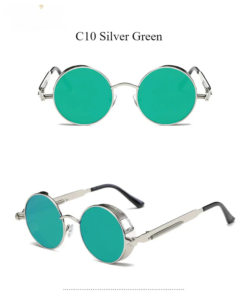 Women Vintage Round Metal Frame Sunglass UV400