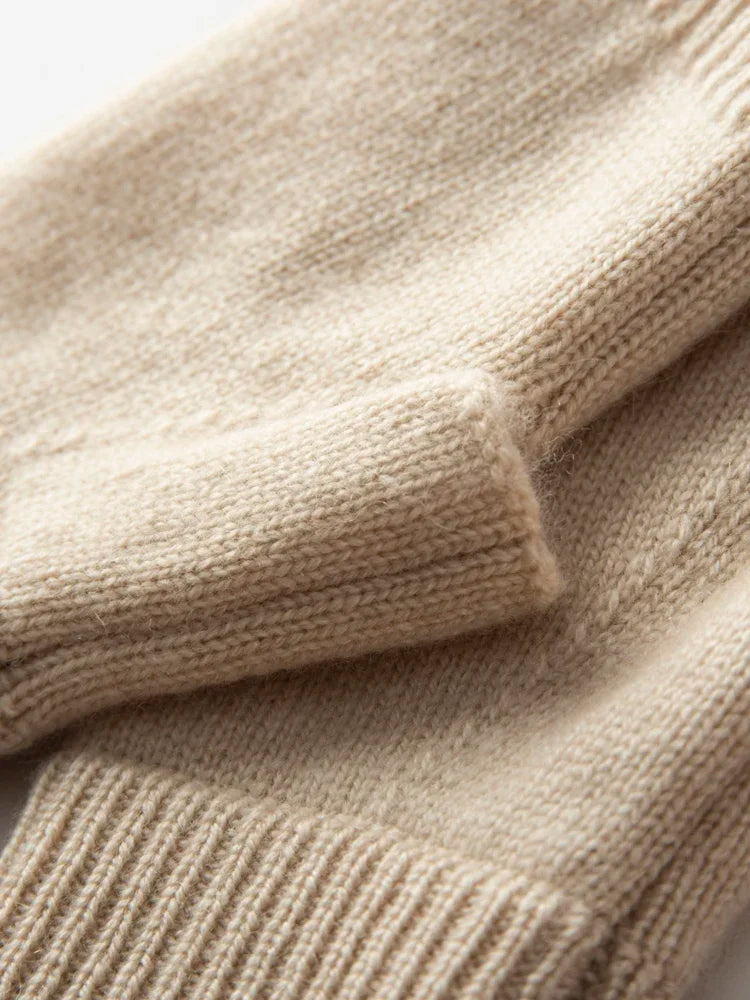 Women 100% Cashmere Knitted Fingerless Thermal Gloves