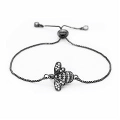 Women Cubic Zirconia Bee Charm Bracelet