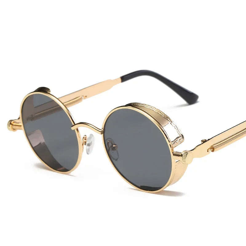 Women Vintage Round Metal Frame Sunglass UV400