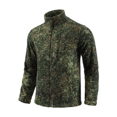 Men Camouflage Zipper Double-sided Polar Fleece Jacket