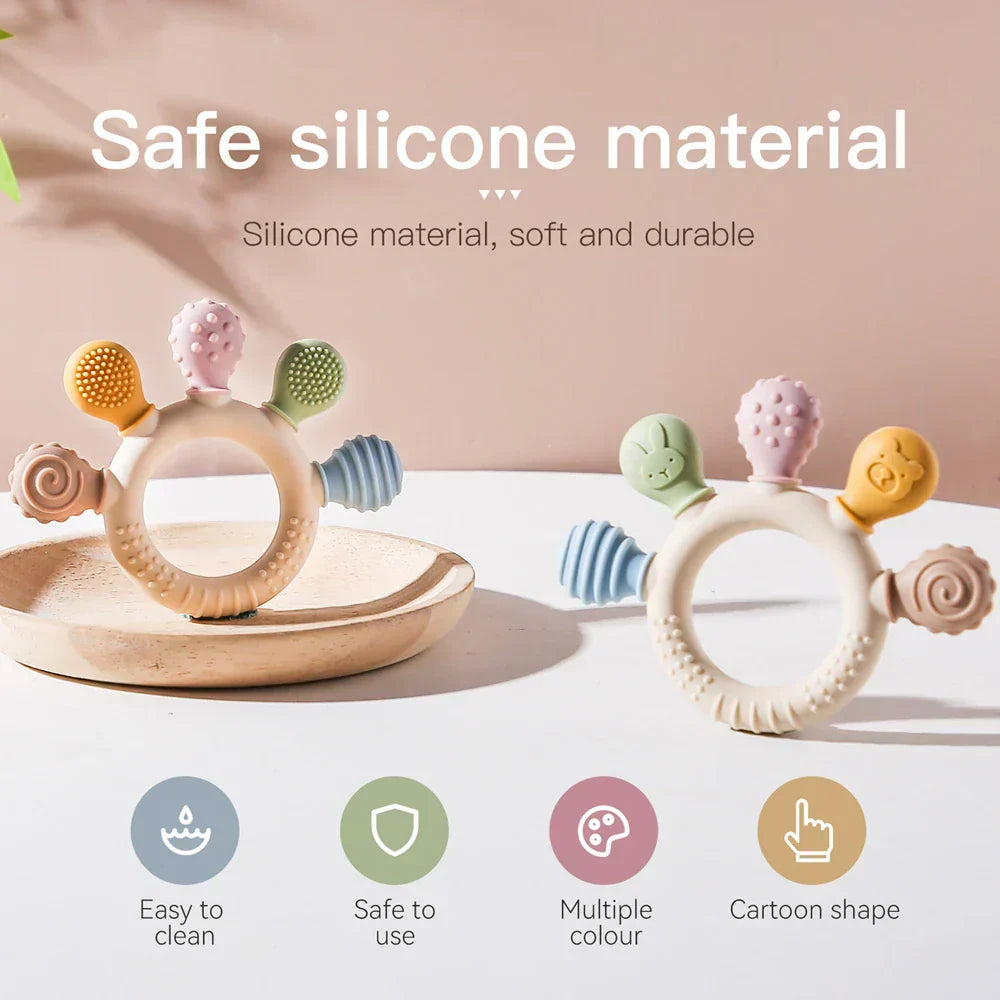 Baby Silicone Animal Soothing Teether Accessories