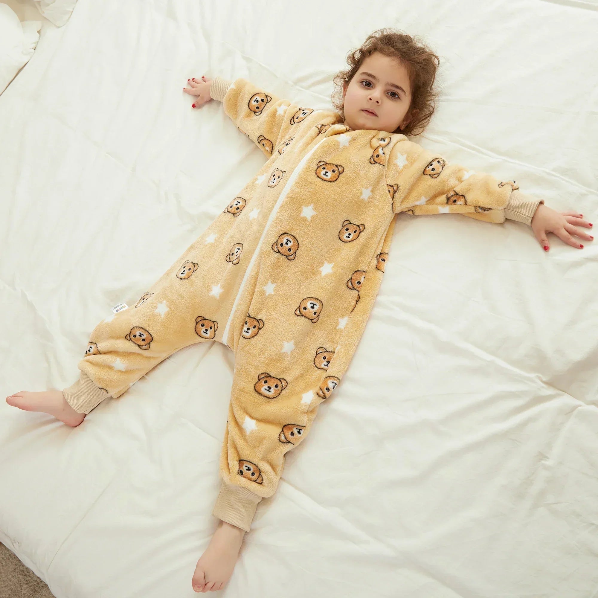 Kids Toddler Winter Zip Up Plush Onesie