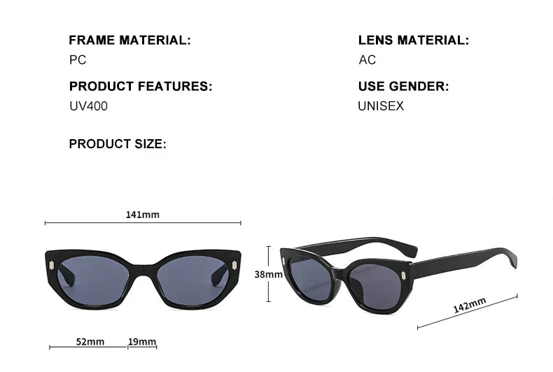 Women Retro Vintage Cat Eye Sunglasses UV400