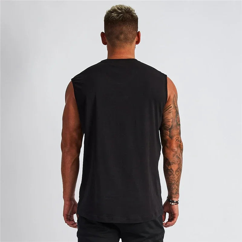 Mens Active Cotton Sleeveless Tank Top