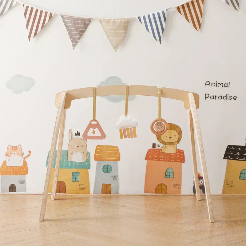 Baby Newborn Wooden Triangle Gym Frame