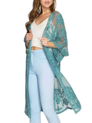 Women Casual Embroidered Flower Cover Up