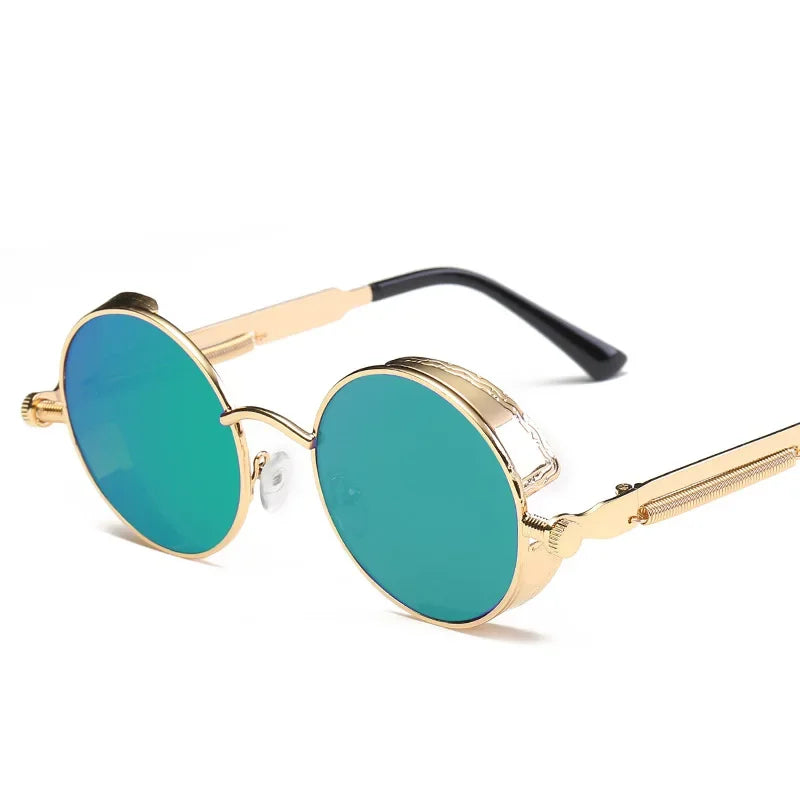 Women Vintage Round Metal Frame Sunglass UV400