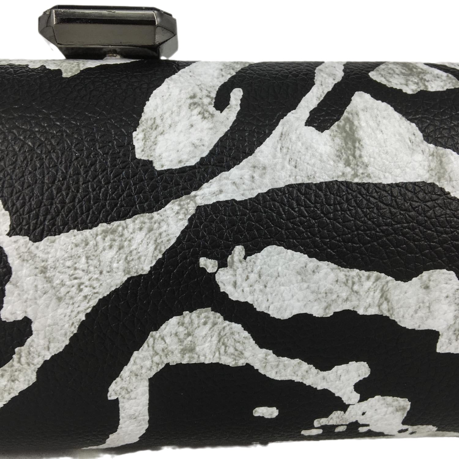 Women Boutique Zebra Pattern Evening Chain Handbags