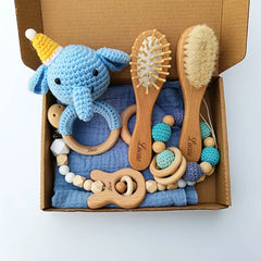 Baby Kids Crochet Wooden Grooming and Shower Gift Sets