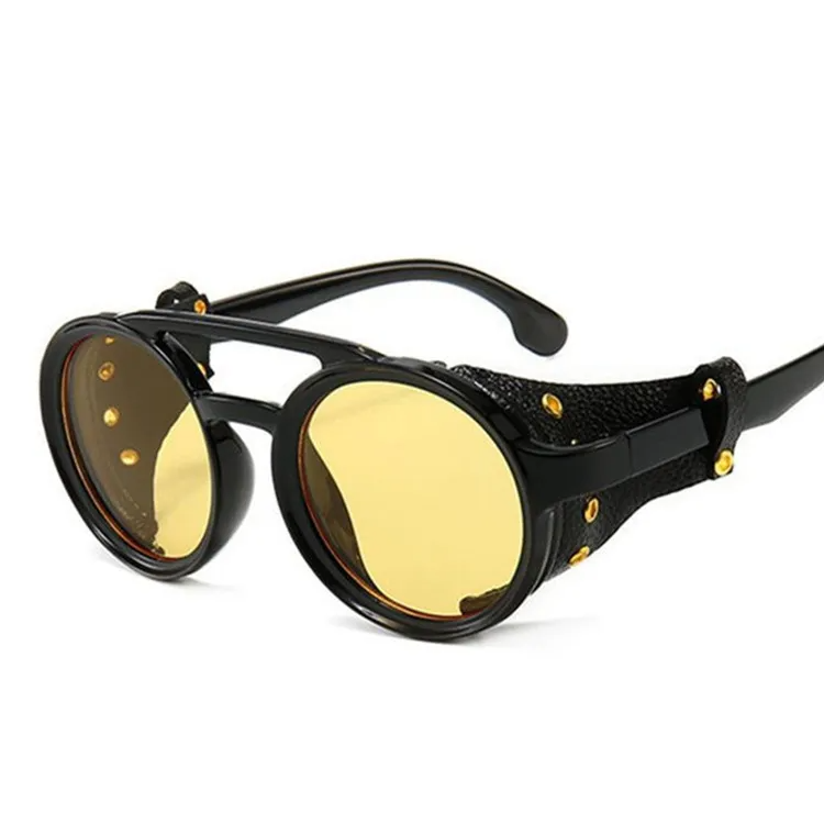 Accessories Unisex Retro Round Frame Punk Sunglasses