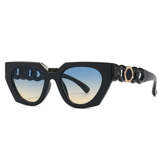 Accessories Women Chic All-Match Chain Shaped Temples Sunglasses