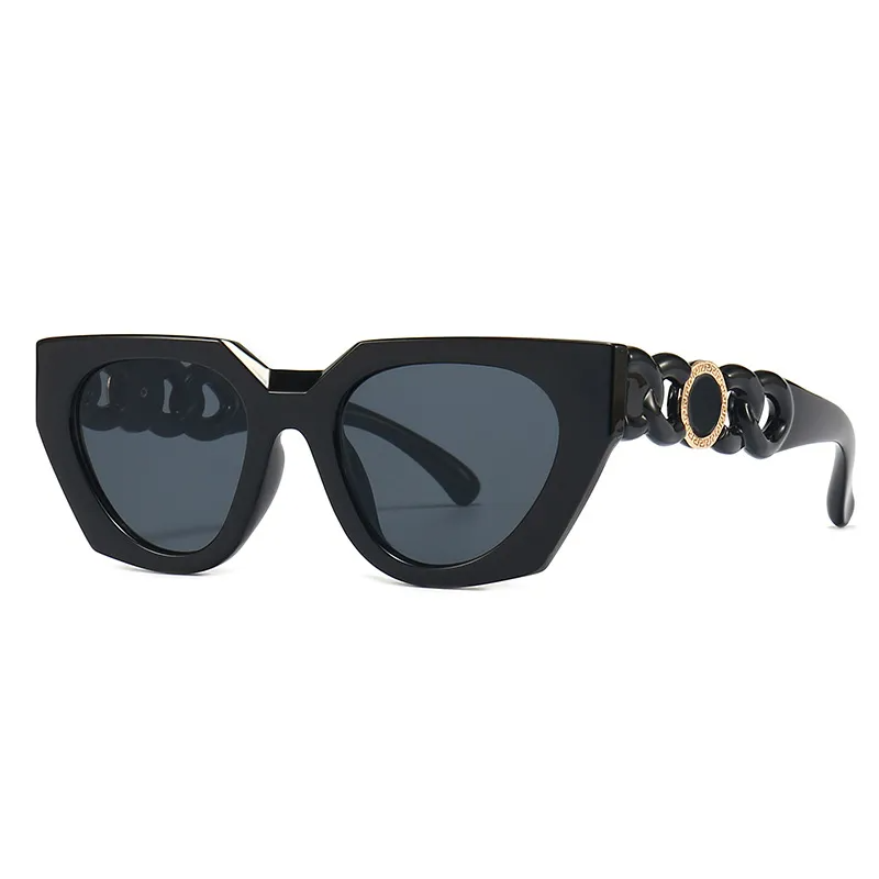 Accessories Women Chic All-Match Chain Shaped Temples Sunglasses