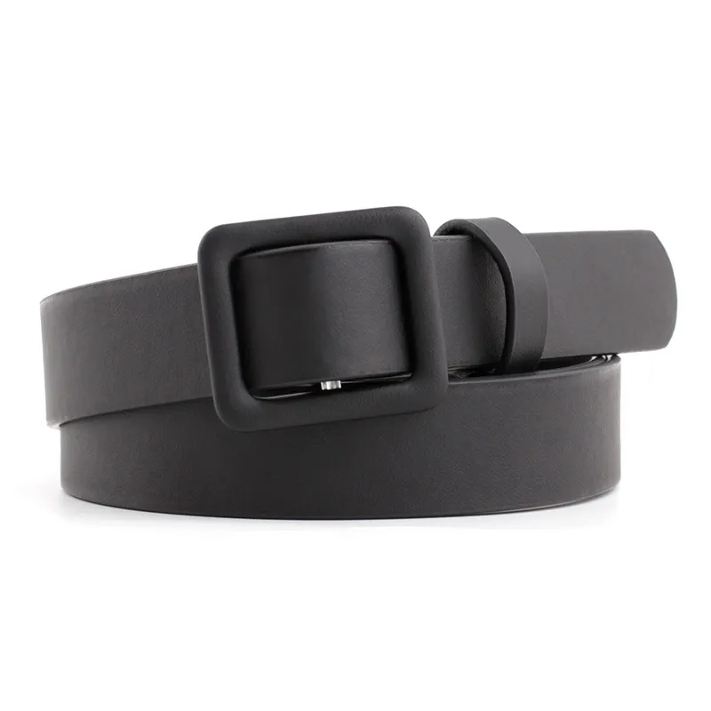 Accessories Women Leather Square Buckle Belt