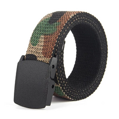 Accessories Men Classic Camouflage Print Canvas Belt
