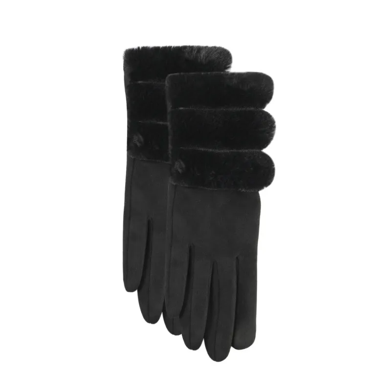 Women Winter Thickened Warm Suede Gloves