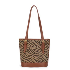 Accessories Women Vintage Houndstooth Bucket Shoulder Bag