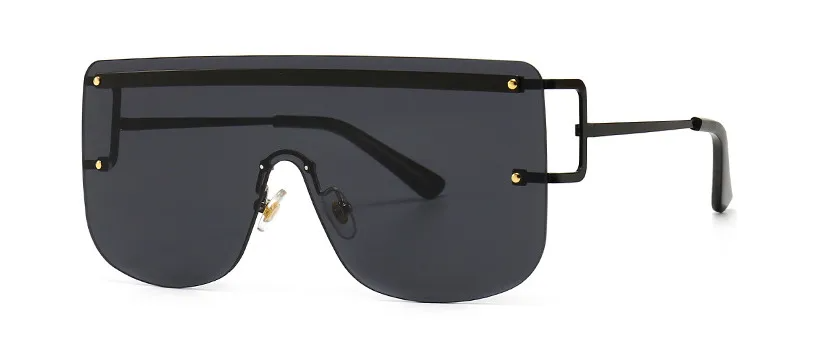 Accessories Women Chic One-Piece Flat Top Sunglasses