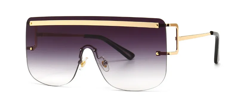 Accessories Women Chic One-Piece Flat Top Sunglasses